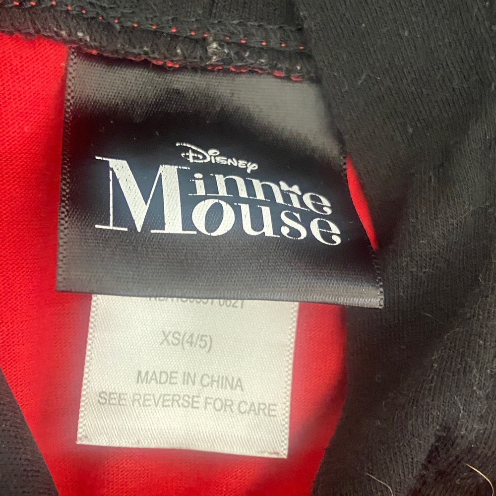 Disney Minnie Mouse Red and Black Hoodie tulle Dress - Picture 4 of 6